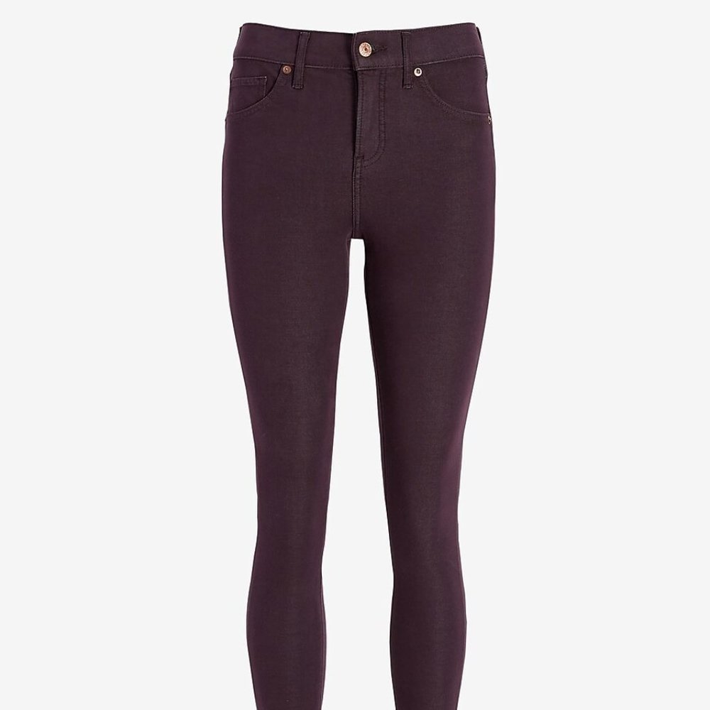 Express Mid Rise Purple Extra Supersoft Skinny Jeans – Size 12R – NWT